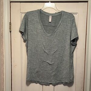 Velocity Women's Heather Sage V-Neck Tee